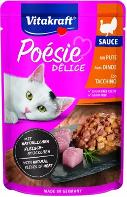 Vitakraft Poésie DéliSauce kalkoen 85 gram