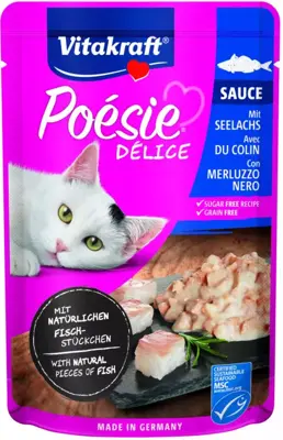 Vitakraft Poésie DéliSauce koolvis 85 gram