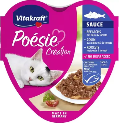 Vitakraft Poesie koolvis pasta & tomatensaus 85g - afbeelding 1