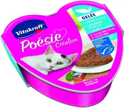 Vitakraft Poésie met zalm en spinazie in gelei