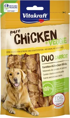 Vitakraft Pure Chicken Duo Carrot wortel & kip 80g - afbeelding 4