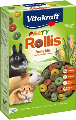 Vitakraft Rollis Party knaagdier en konijn, 500 gram