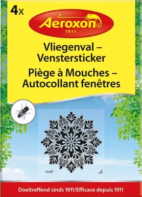 Vliegenval Venstersticker 4st