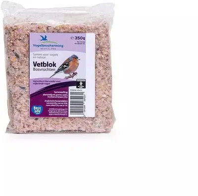 Vogelbescherming Nederland Bosvruchtenvetblok 350g - afbeelding 1