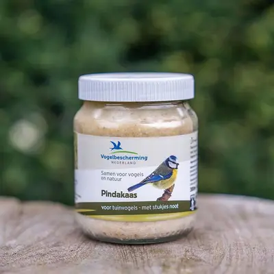 Vogelbescherming Nederland Vogelpindakaas met stukjes noot 330g - afbeelding 2