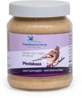 Vogelbescherming vogelpindakaas bosvruchten 330 gram