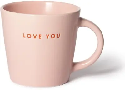 Vondels cappuccinokop keramiek love you 9x9.5cm roze  - afbeelding 1