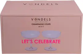 Vondels champagne glas glas ripple 11.5x10cm luster amber 2 stuks - afbeelding 2