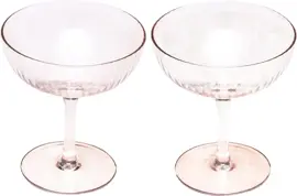 Vondels champagne glas glas ripple 11.5x10cm luster amber 2 stuks - afbeelding 1