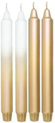 Vondels dinerkaars golden moments 25cm multi 4 stuks - afbeelding 1