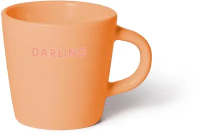 Vondels espressokop keramiek darling 5.5x7.5cm orange  - afbeelding 1