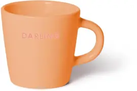 Vondels espressokop keramiek darling 5.5x7.5cm orange  - afbeelding 1