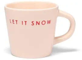 Vondels espressokop keramiek let it snow 5.5x7.5cm ecru  - afbeelding 1