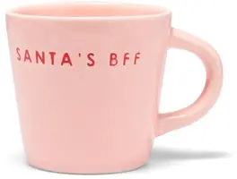Vondels espressokop keramiek santa's bff 5.5x7.5cm pink  - afbeelding 1