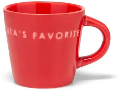 Vondels espressokop keramiek santa's favorite 5.5x7.5cm red  - afbeelding 1