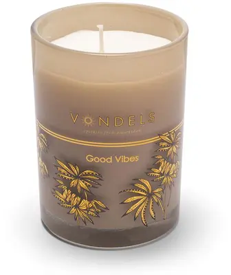 Vondels geurkaars good vibes caramel & vanilla - afbeelding 2
