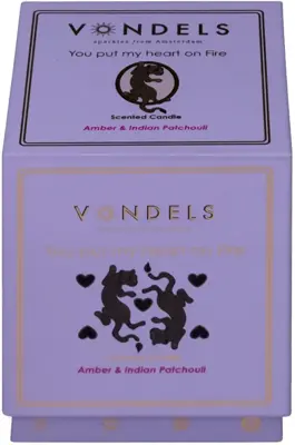 Vondels geurkaars you put my heart on fire amber & indian patchouli - afbeelding 3
