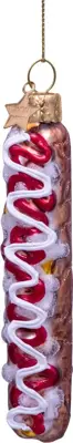 Vondels glazen kerst ornament mini set snackmuur multi 6 stuks - afbeelding 10