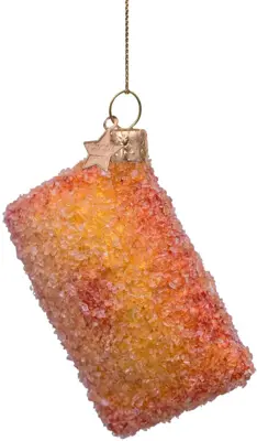 Vondels glazen kerst ornament mini set snackmuur multi 6 stuks - afbeelding 7