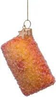 Vondels glazen kerst ornament mini set snackmuur multi 6 stuks - afbeelding 7