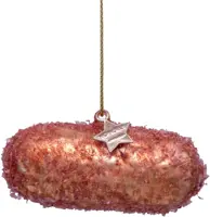 Vondels glazen kerst ornament mini set snackmuur multi 6 stuks - afbeelding 6