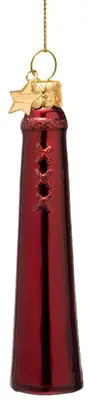 Vondels glazen kerstbal amsterdammetje 10cm rood - afbeelding 1