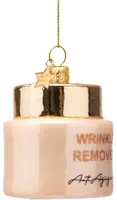 Vondels glazen kerstbal anti-aging crème 'wrinkle remover' 6.5cm roze - afbeelding 2