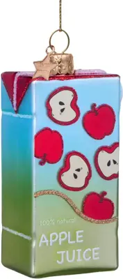 Vondels glazen kerstbal appelsap 9cm multi - afbeelding 3