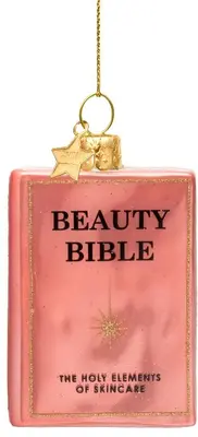 Vondels glazen kerstbal beauty bijbel 8cm oranje - afbeelding 1