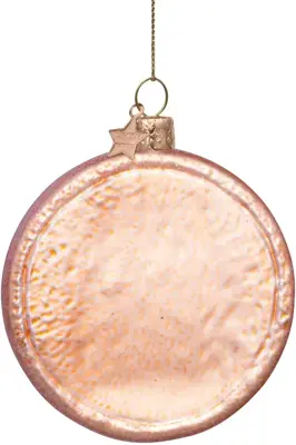 Vondels glazen kerstbal beschuit met muisjes 8.5cm blauw, wit - afbeelding 3