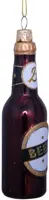 Vondels glazen kerstbal bierflesje 12.5cm bruin - afbeelding 3