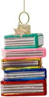 Vondels glazen kerstbal boeken 7.5cm multi - afbeelding 3