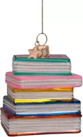 Vondels glazen kerstbal boeken 7.5cm multi - afbeelding 4