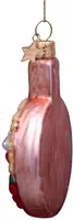 Vondels glazen kerstbal borrelplank 8cm multi - afbeelding 2