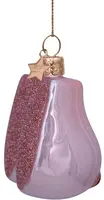 Vondels glazen kerstbal borsten 7cm roze - afbeelding 4
