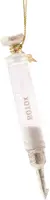 Vondels glazen kerstbal botoxspuit 9cm transparant - afbeelding 2