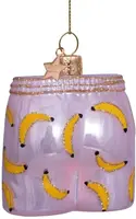 Vondels glazen kerstbal boxershort bananen 7.5cm roze  - afbeelding 3