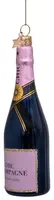 Vondels glazen kerstbal champagnefles 14cm roze - afbeelding 2