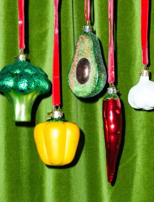 Vondels glazen kerstbal chili peper 11.5cm rood - afbeelding 3