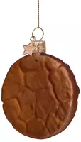 Vondels glazen kerstbal chocoladekoekje 8.5cm bruin  - afbeelding 2
