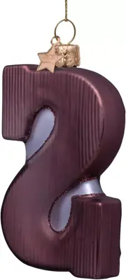 Vondels glazen kerstbal chocoladeletter sinterklaas 9.5cm bruin - afbeelding 4
