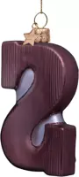Vondels glazen kerstbal chocoladeletter sinterklaas 9.5cm bruin - afbeelding 4