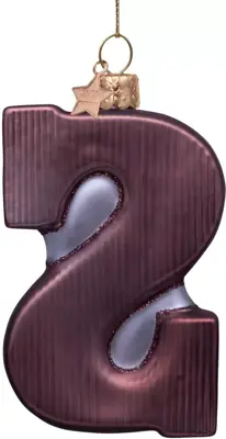 Vondels glazen kerstbal chocoladeletter sinterklaas 9.5cm bruin - afbeelding 5