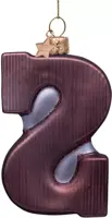 Vondels glazen kerstbal chocoladeletter sinterklaas 9.5cm bruin - afbeelding 5