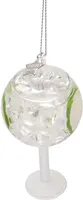Vondels glazen kerstbal cocktail gin tonic 11cm transparant - afbeelding 3