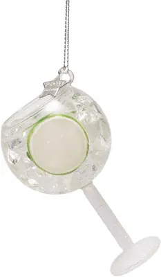 Vondels glazen kerstbal cocktail gin tonic 11cm transparant - afbeelding 1