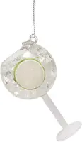 Vondels glazen kerstbal cocktail gin tonic 11cm transparant - afbeelding 1
