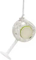 Vondels glazen kerstbal cocktail gin tonic 11cm transparant - afbeelding 2