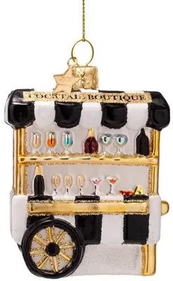 Vondels glazen kerstbal cocktailboutique 8cm multi - afbeelding 4