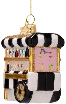 Vondels glazen kerstbal cocktailboutique 8cm multi - afbeelding 2